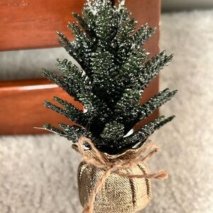 Bath & Body Works Glittery Green Holiday Tree with Burlap Wrap